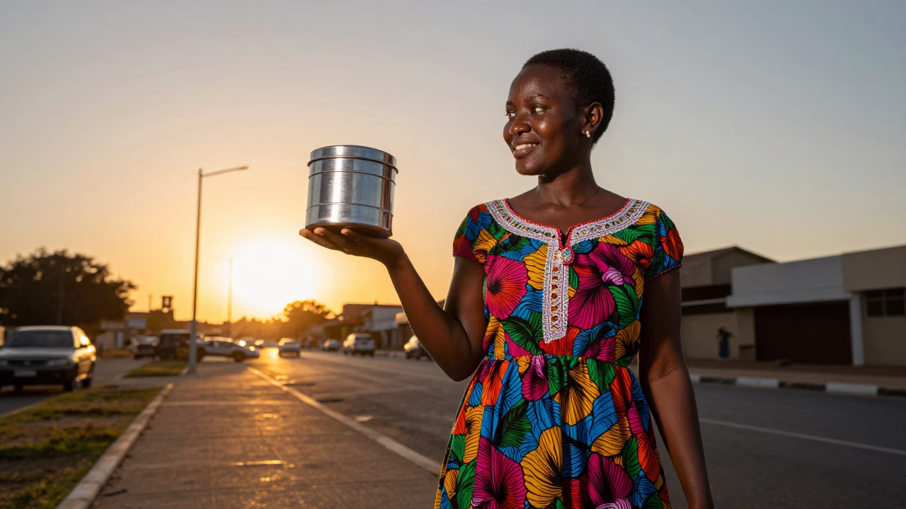 South African Woman in Durban at Golden Hour in in Durban, South Africa
