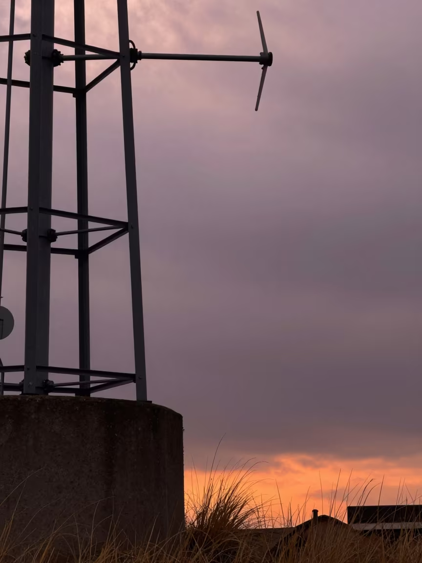 Soweto Weather Station Antenna at Sunset in in Soweto