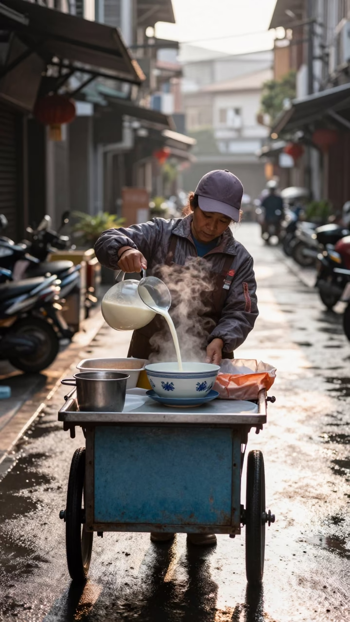 Soy Milk in Tainan in in Tainan, Taiwan