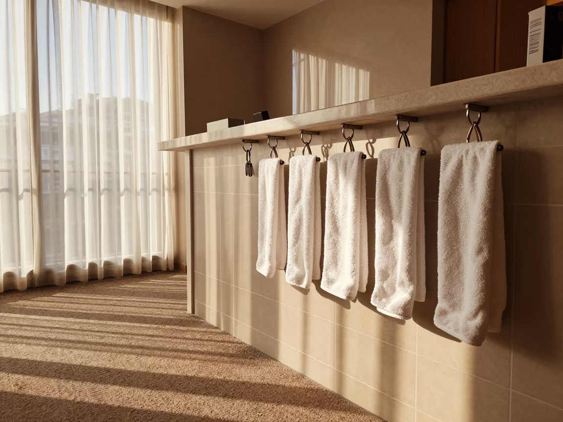 Spa Keyring Rack in Ho Chi Minh City Afternoon Light in inside a spa reception in District 1, Ho Chi Minh City