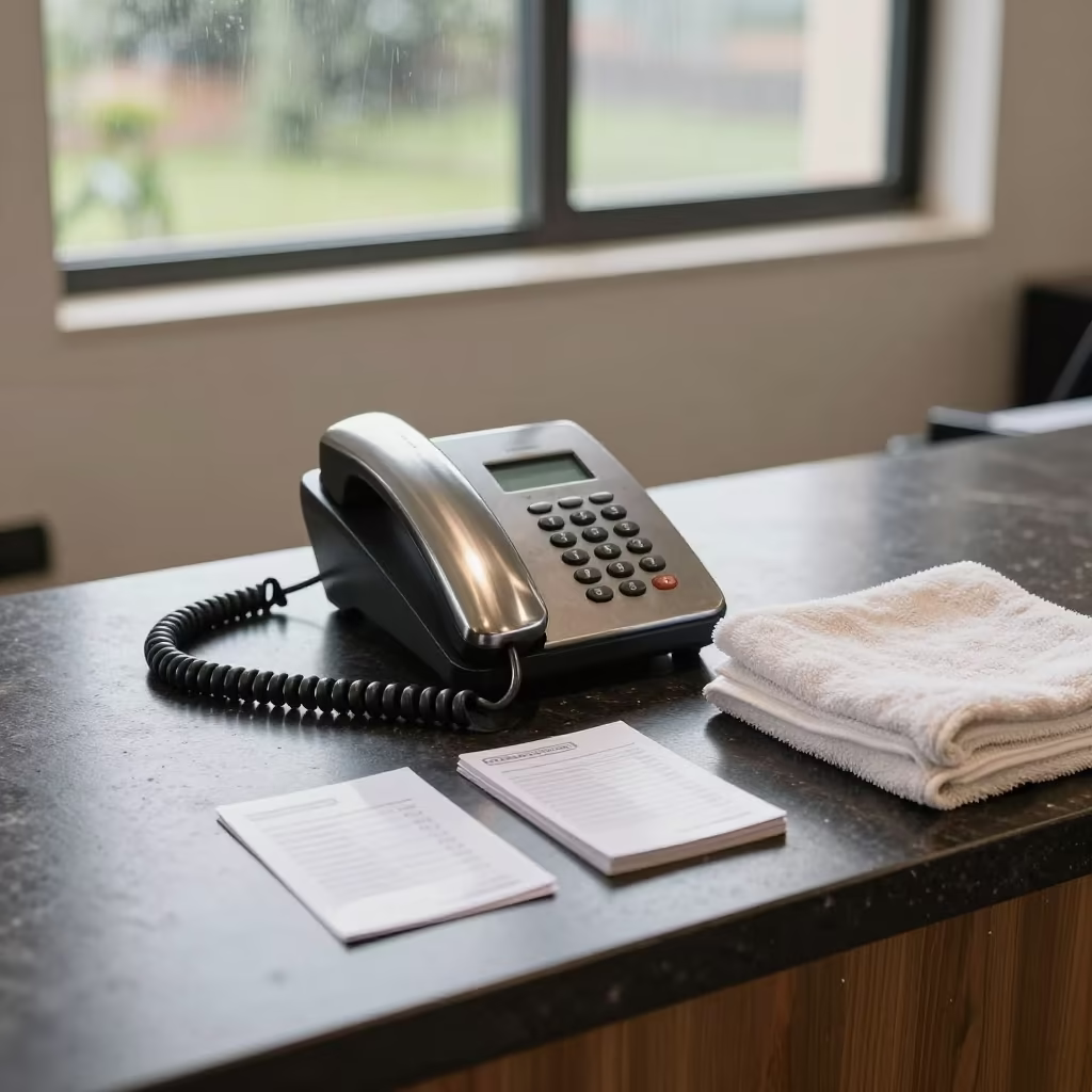 Spa Lobby Phone Cord Bin Kigali Monsoon in inside a spa reception near Kigali
