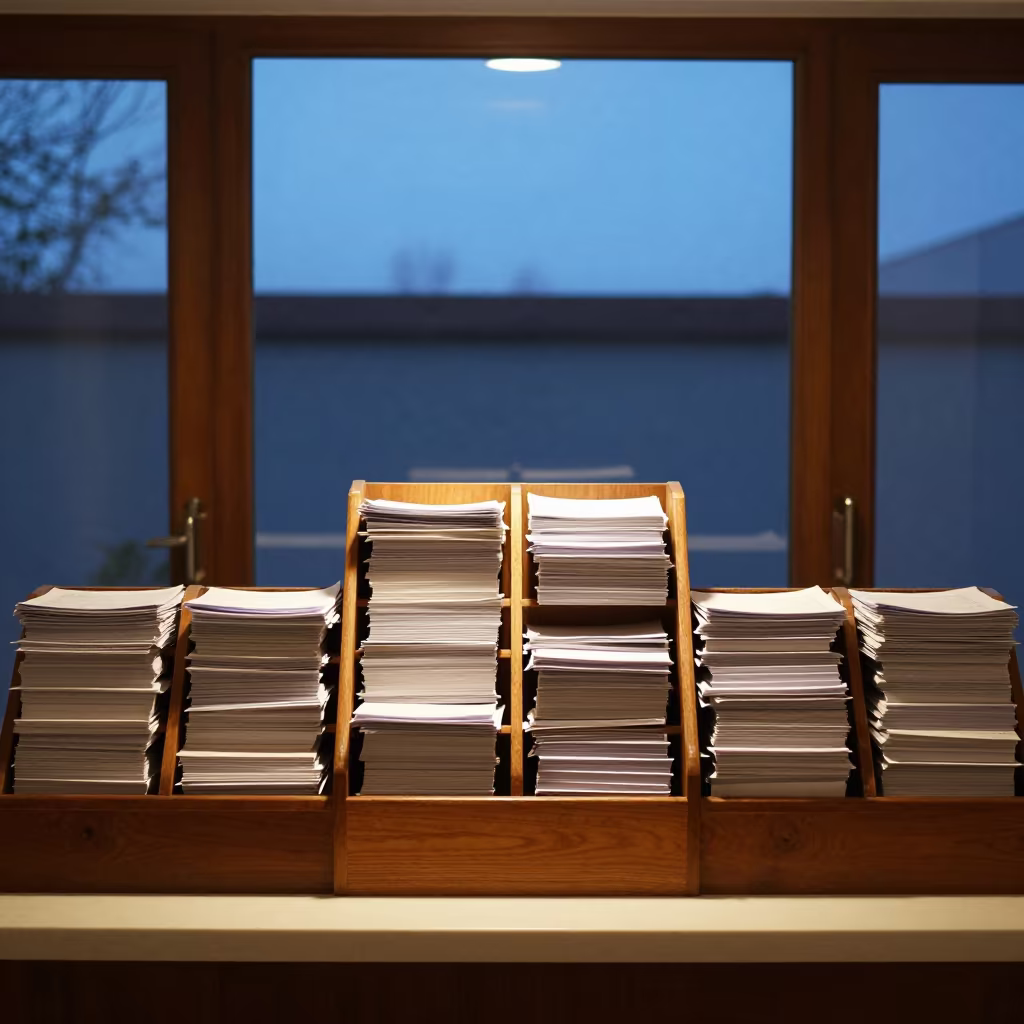 Spa Reception Fee Rack in Indigo Twilight in inside a spa reception near Jhang
