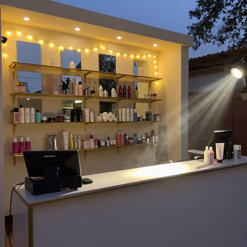 Spa Reception Shelf Twilight Saharanpur in inside a salon row in Saharanpur
