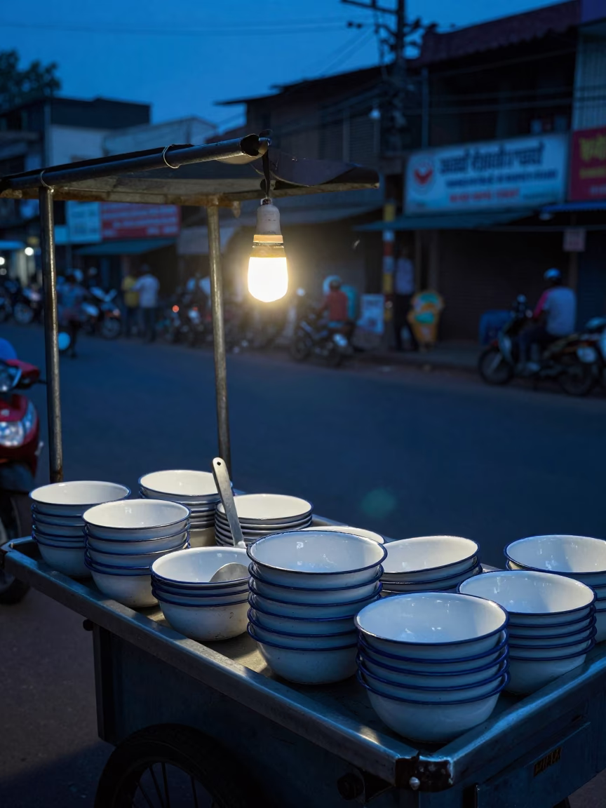 Spatula in Mumbai at Blue Hour in in Mumbai, India