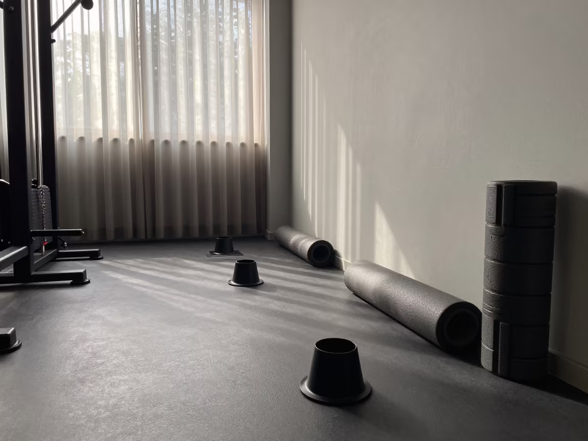 Speed Ladder Cup Recovery Lounge Manaus Afternoon Light in inside a recovery lounge beside foam rollers in Manaus