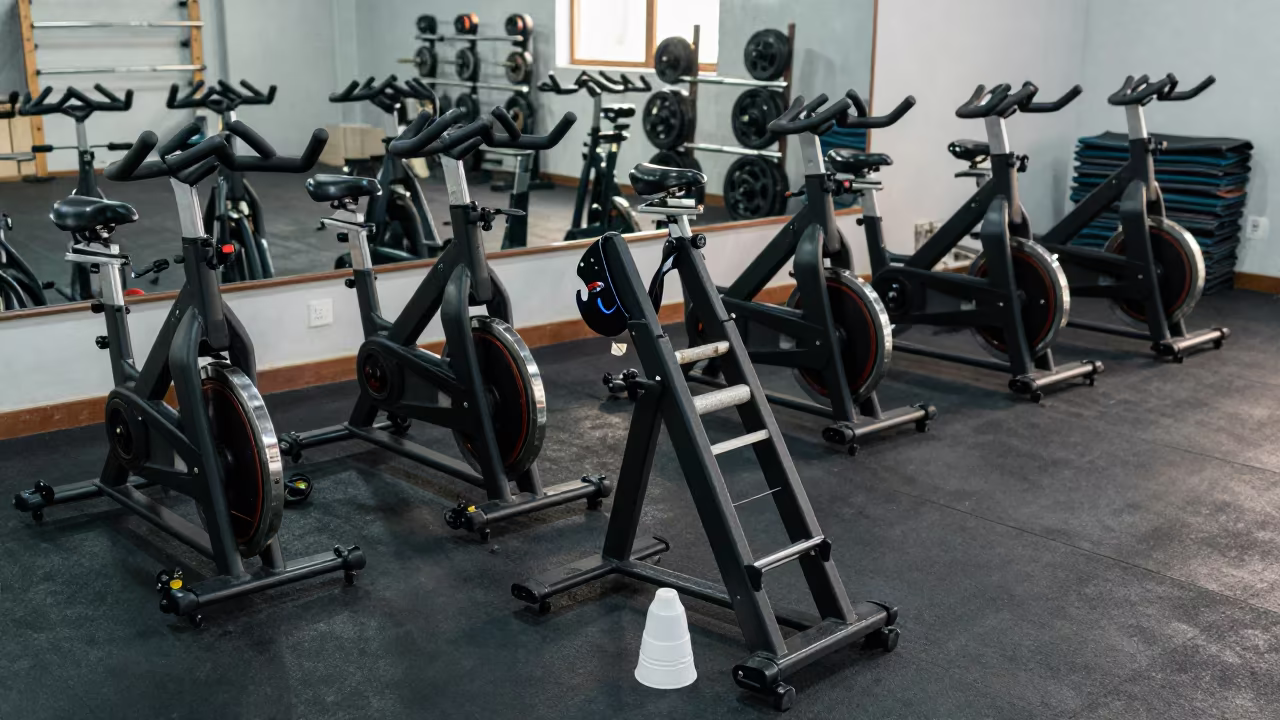 Speed Ladder Stake Cup in Abuja Spin Studio in inside a spin studio under class lights in Abuja