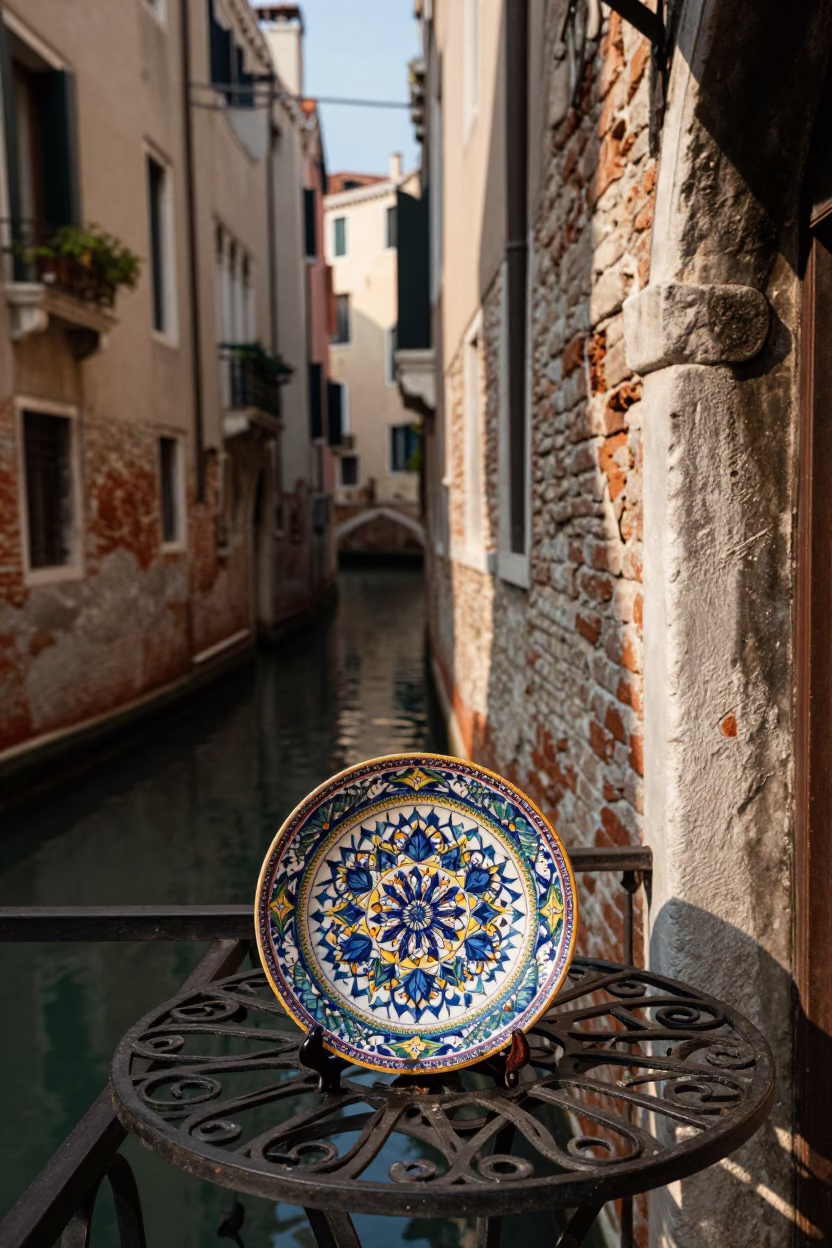 Spice Jar in Venice at As First Light Reaches The Scene in in Venice, Italy