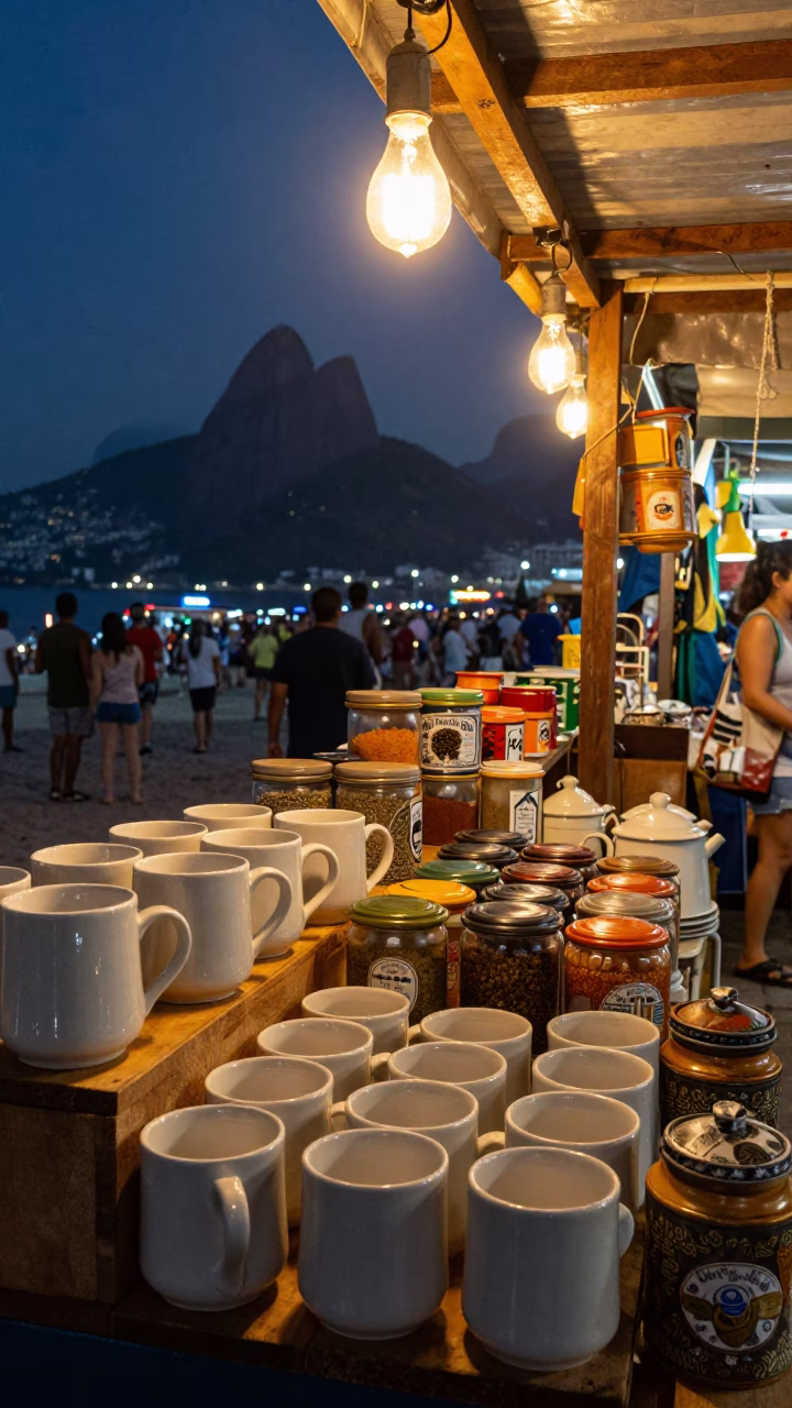 Spice Tins after dark in Rio De Janeiro in in Rio de Janeiro, Brazil
