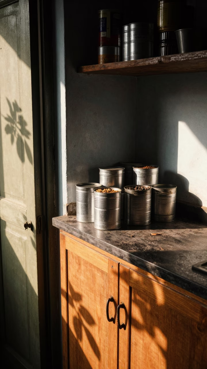 Spice Tins and Daily Life in a Chennai India Kitchen Late Morning in in Chennai, India