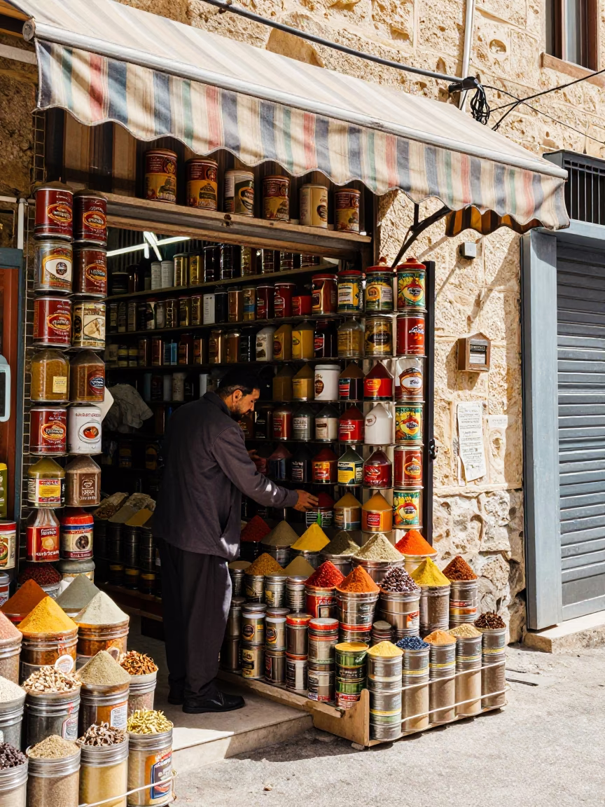 Spice Tins in Beirut in in Beirut, Lebanon