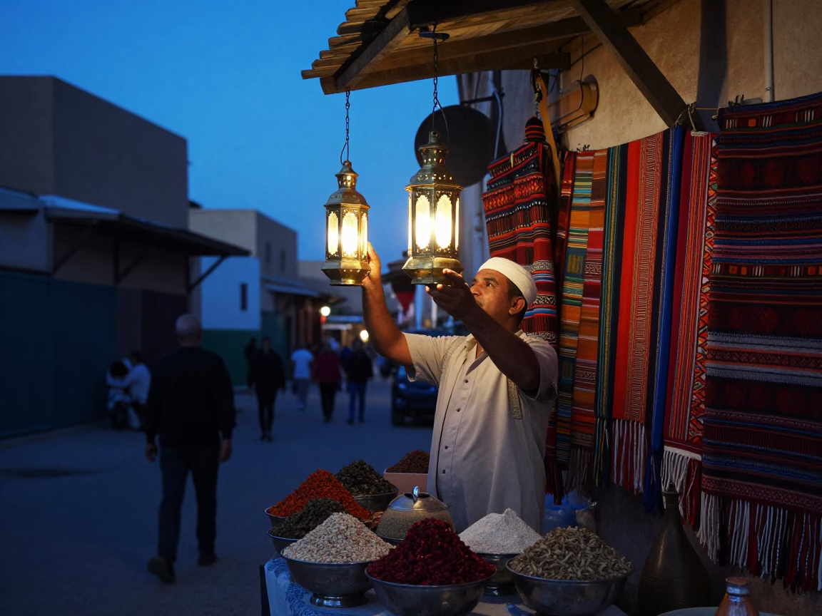 Spice Vendor in Casablanca in in Casablanca, Morocco