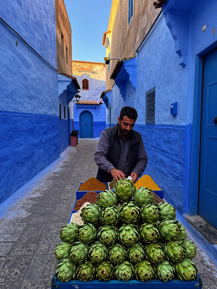 Spices at Blue Hour in in Tunis, Tunisia