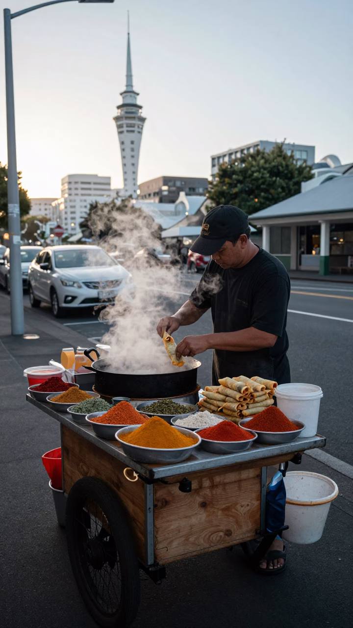 Spices in Auckland at Sunrise Light in in Auckland, New Zealand