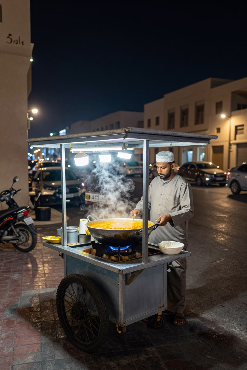 Spicy Curry in Muscat at As City Lights Begin To Glow in in Muscat, Oman