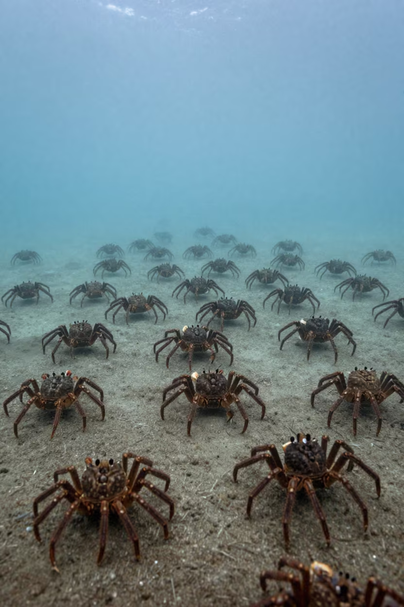 Spider Crab Column Before Sunrise in near Crawford Market, Mumbai