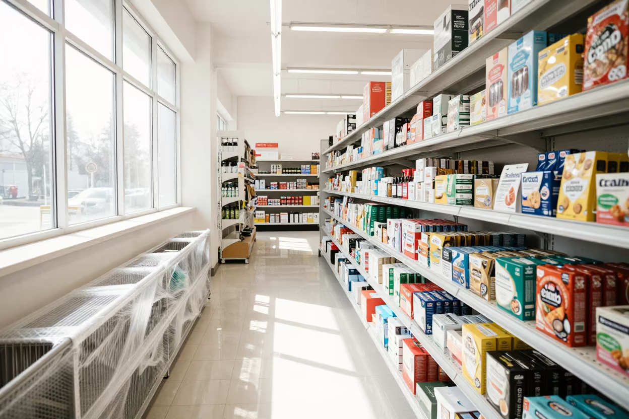 Spider Wrap Key Rail Beside Seasonal Endcap in beside a seasonal endcap near the sales floor in Malatya