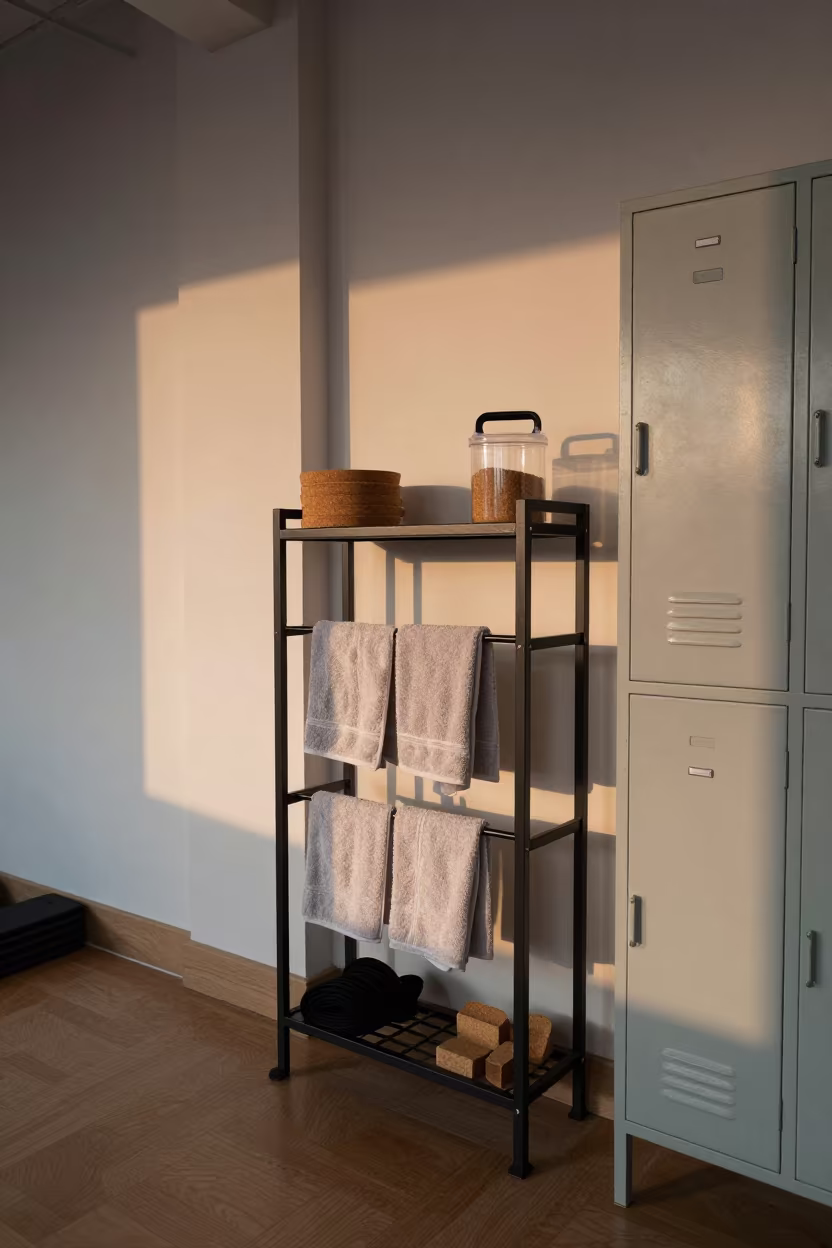 Spin Studio Membership Rack Monsoon Morning in inside a spin studio under class lights near Jammu