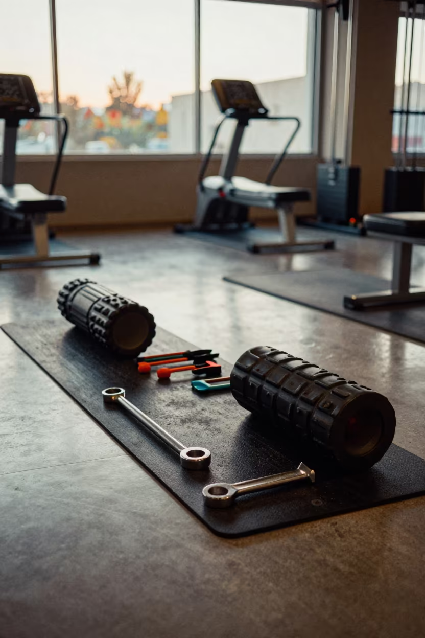 Spin Wrench Board in Duhok Recovery Lounge in inside a recovery lounge beside foam rollers in Duhok