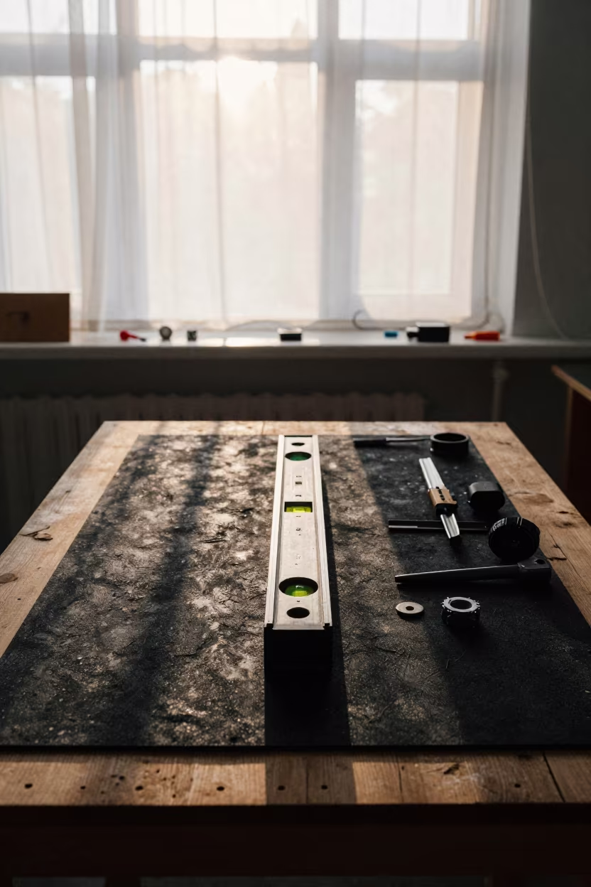 Spirit Level on Museum Plinth Ekibastuz in on a museum plinth in Ekibastuz