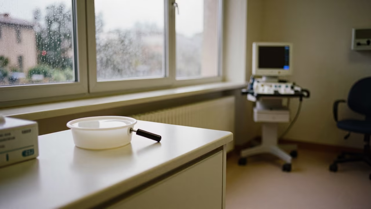Spirometry Bin Under Nurse Station Glow in at a nurse station under monitor glow near Modena