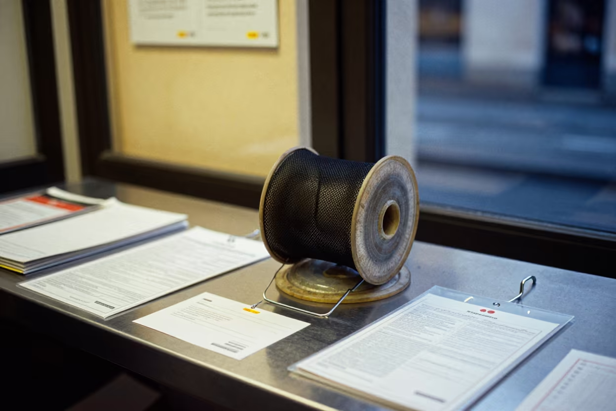 Spool of Catio Mesh in Milan Adoption Room in inside an adoption room near Milan