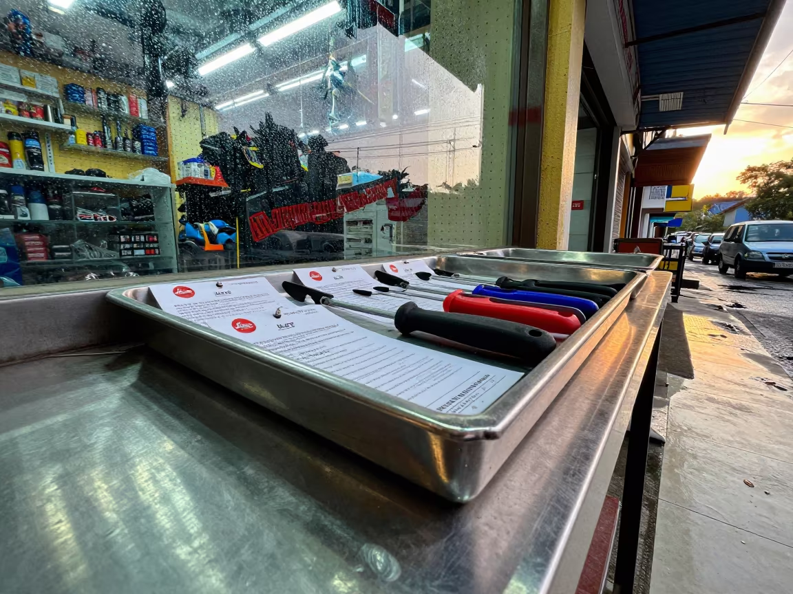 Sports Order Tray in Jalgaon Store Window in outside a shop window after rain in Jalgaon