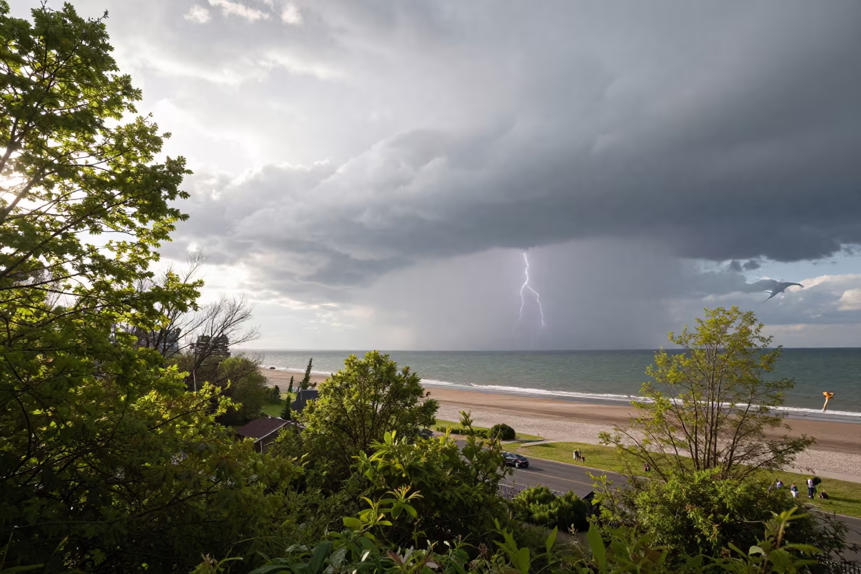 Sprites Above Brampton Thunderstorm Late Afternoon in near Brampton