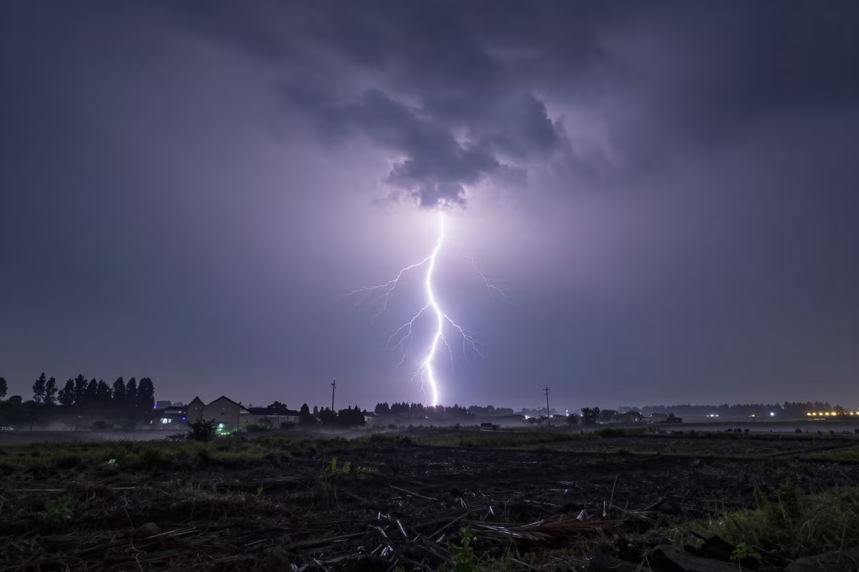 Sprites Hovering Over Thunderstorm Night Yulin in near Yulin, Chengdu