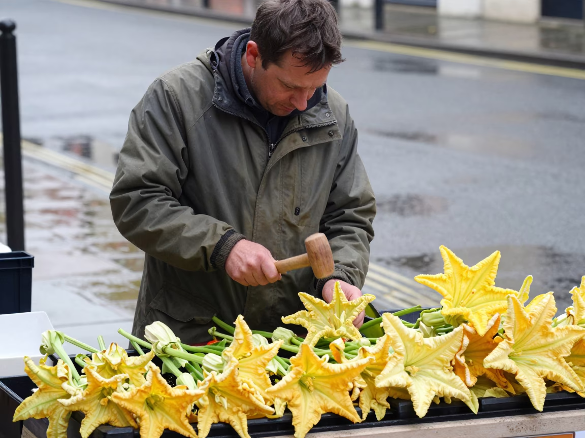 Squash Blossoms in Bristol in in Bristol, United Kingdom