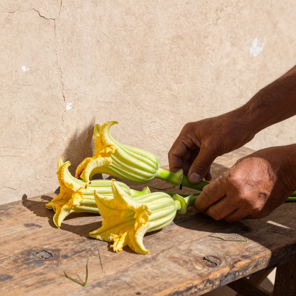 Squash Blossoms in Muscat in in Muscat, Oman