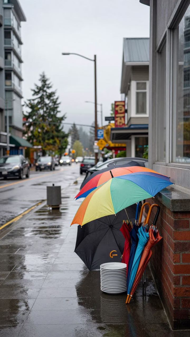 Stacked Plates in Vancouver in in Vancouver, British Columbia, Canada