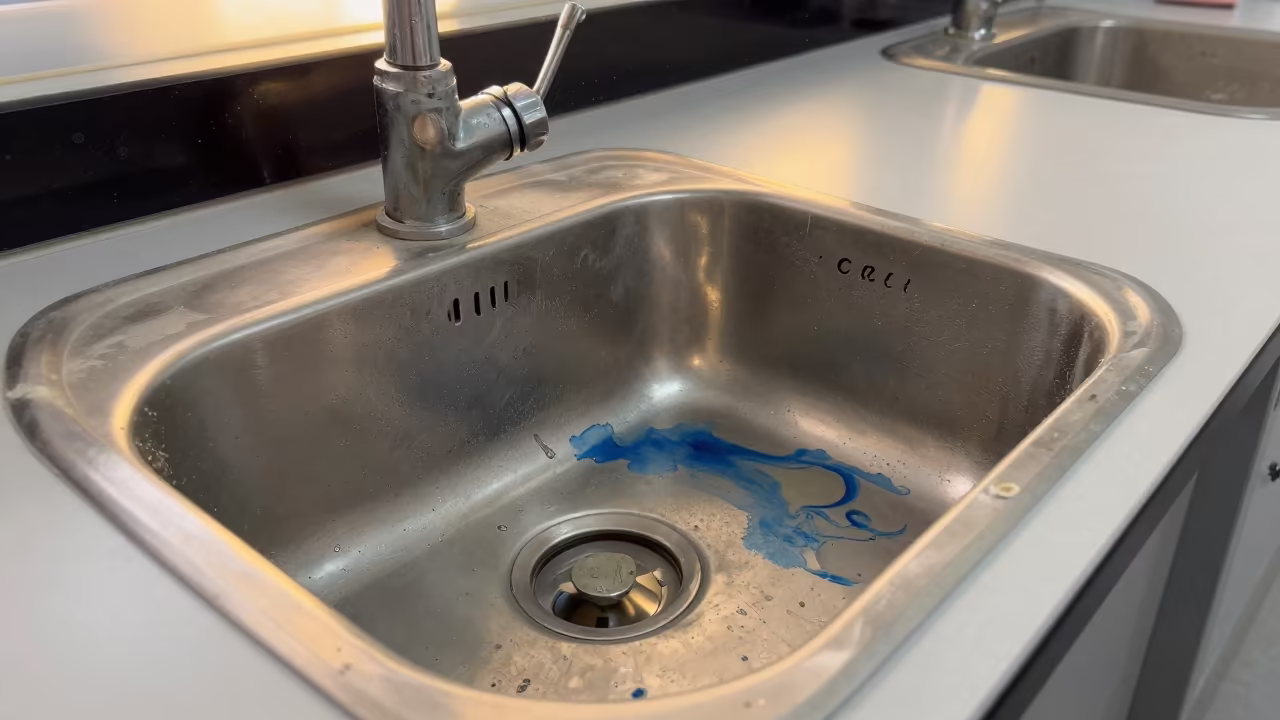 Stained Art Sink in Mar Del Plata Classroom in in a school laboratory in Mar del Plata