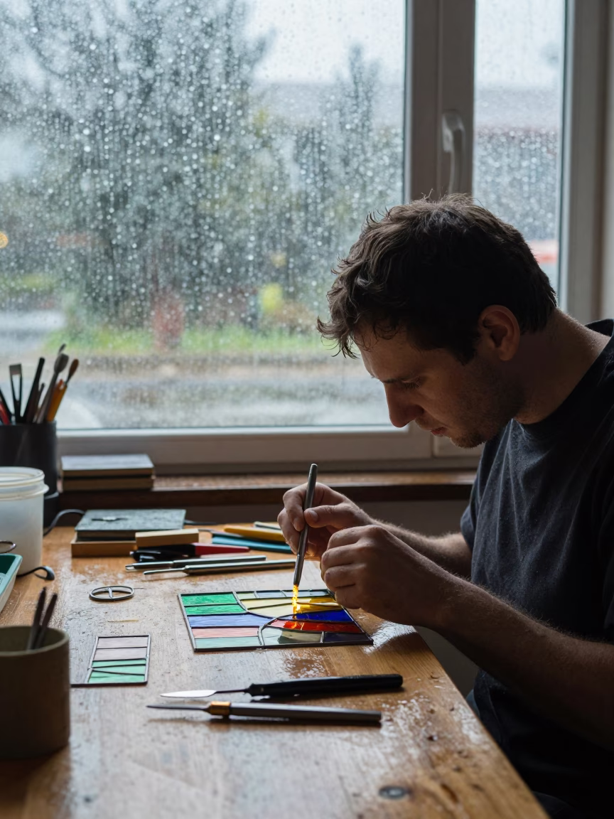 Stained Glass Artisan Soldering Lead Came in Ica in in Ica