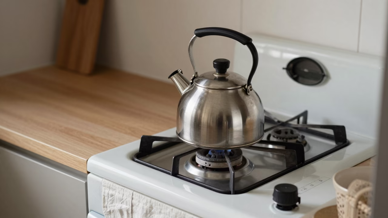 Stainless Steel Kettle in Tokyo in in Tokyo, Japan