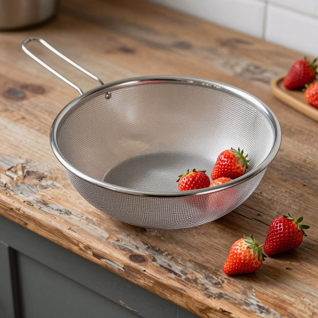 Stainless Steel Mesh Colander in Shanghai in in Shanghai, China
