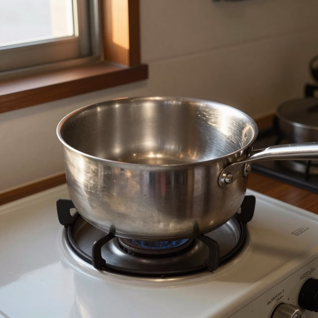 Stainless Steel Saucepan in Tokyo in in Tokyo, Japan