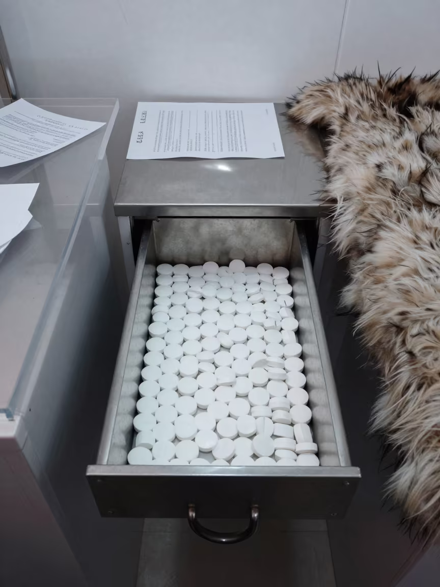 Stainless Tablet Drawer in Riyadh Grooming Bay in inside a grooming bay near Riyadh