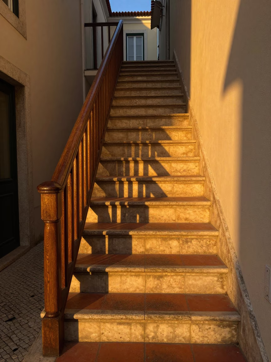 Staircase Banister in Lisbon in in Lisbon, Portugal