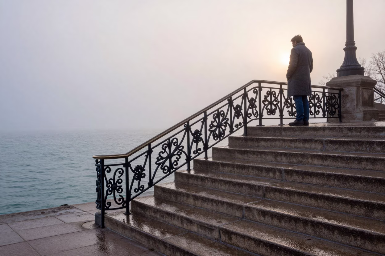 Staircase Scene in Chicago in in Chicago, Illinois, United States