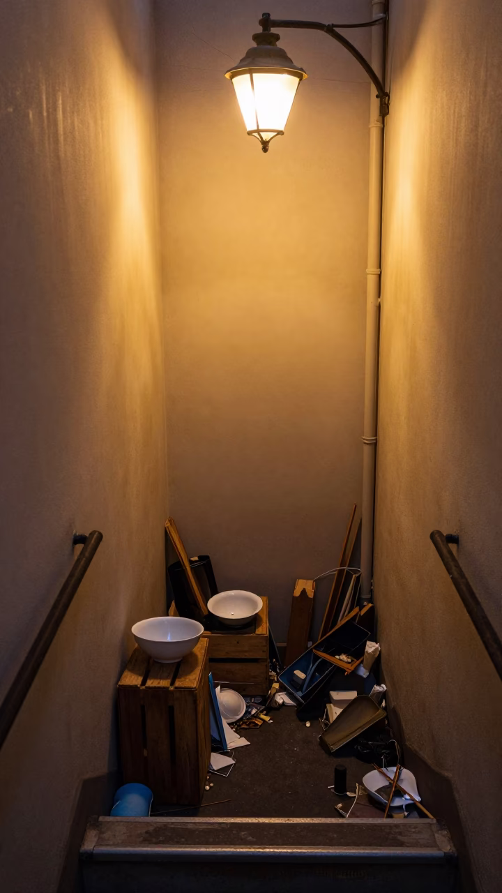 Stairwell Landing in Paris in in Paris, France