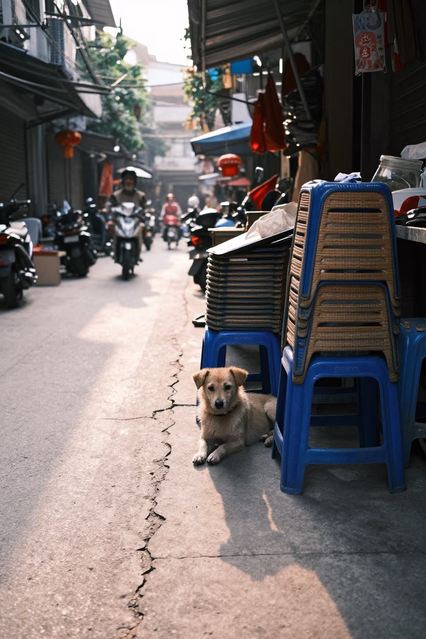 Stall Clutter in Hanoi in in Hanoi, Vietnam