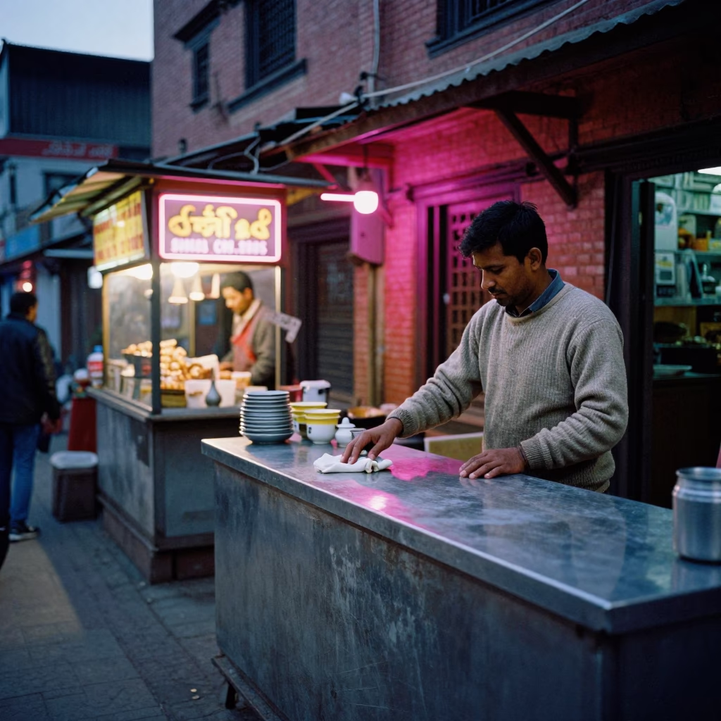 Stall Clutter in Kathmandu in in Kathmandu, Nepal