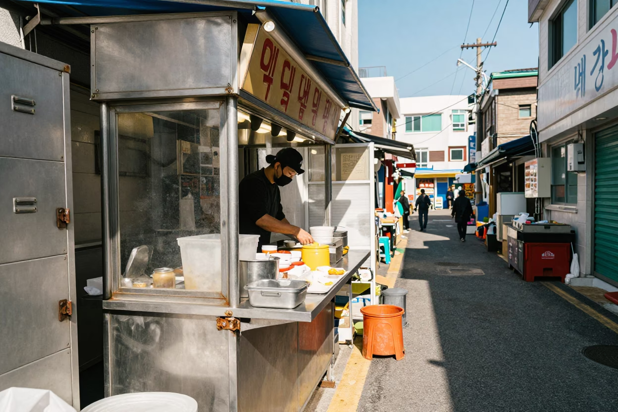 Stall Counter in Busan in in Busan, South Korea