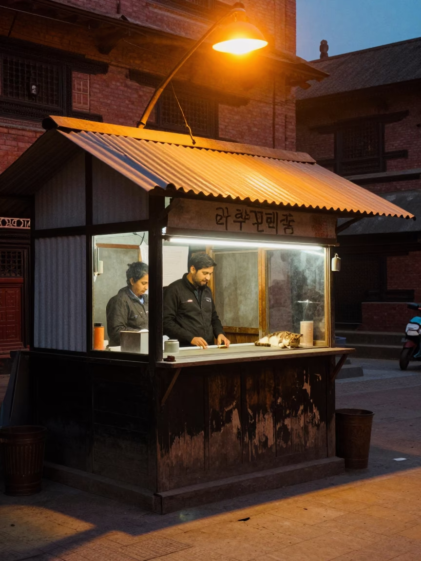 Stall Counter in Kathmandu in in Kathmandu, Nepal