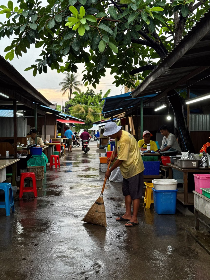 Stall Floor in Phuket in in Phuket, Thailand