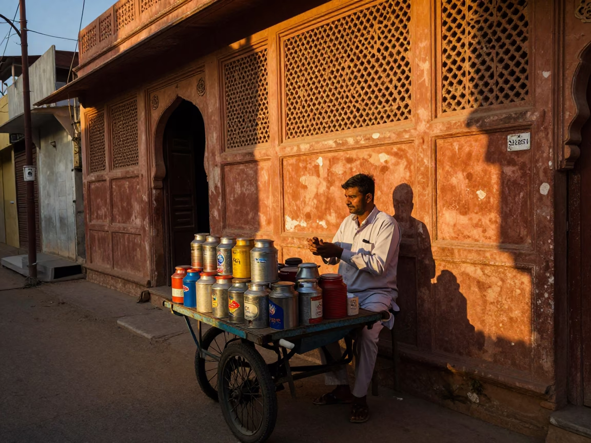 Stall Interaction in Jaipur in in Jaipur, India