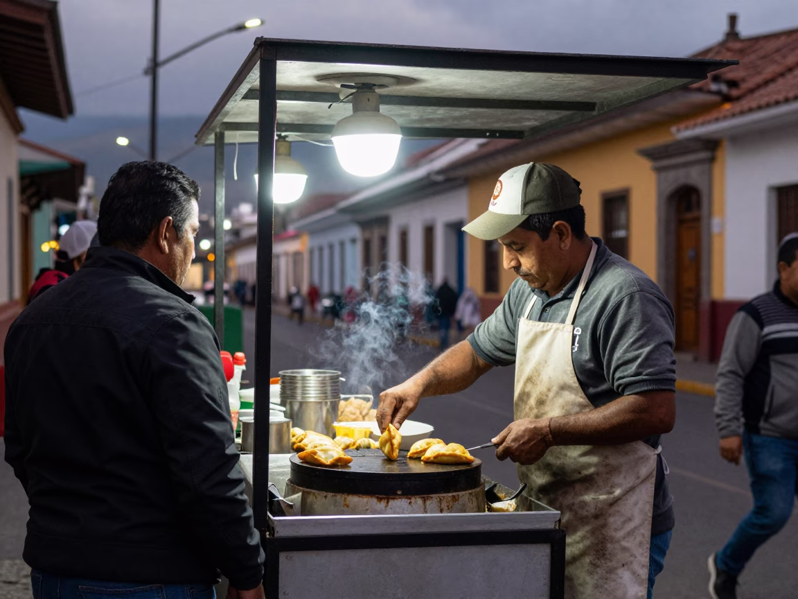Stall Interaction in Quito in in Quito, Ecuador