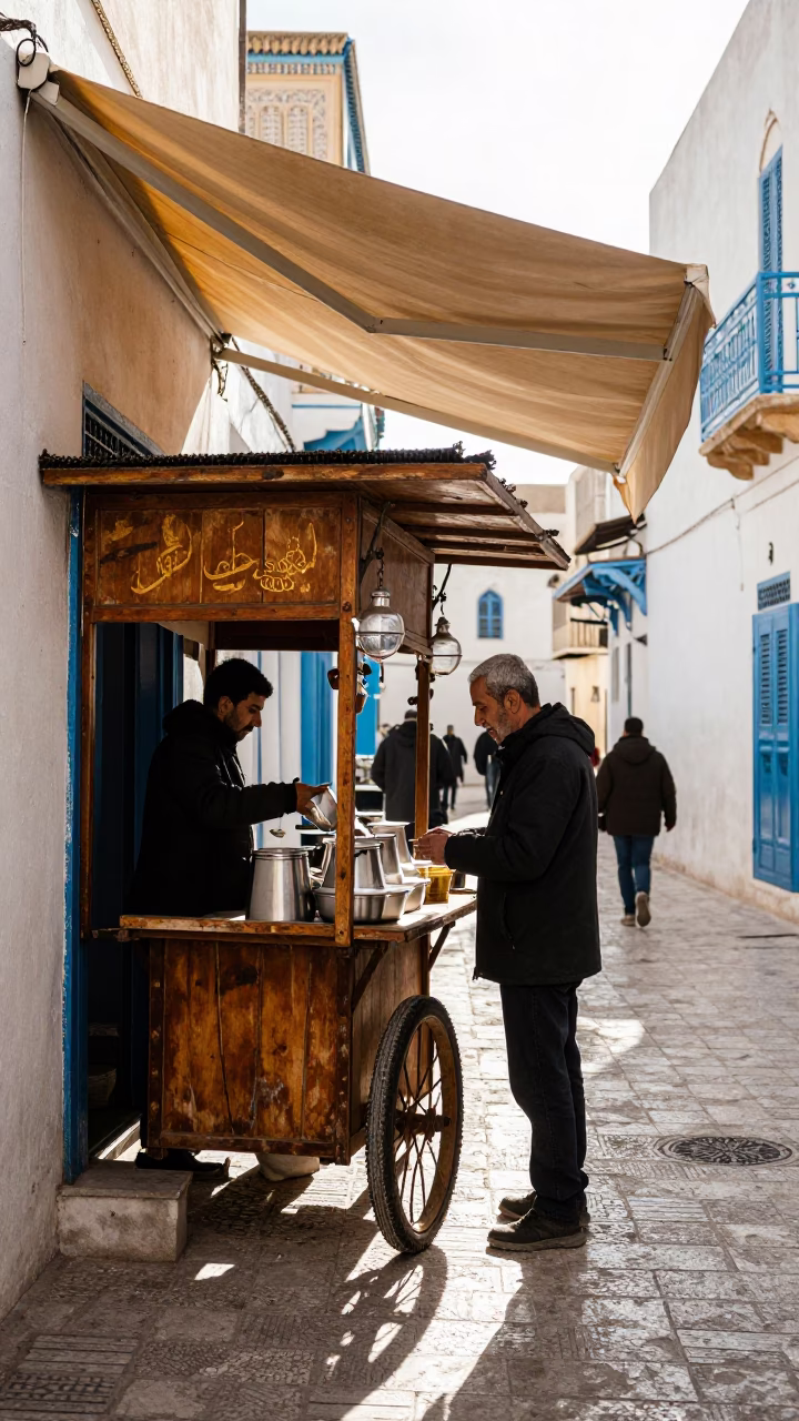Stall Interaction in Tunis in in Tunis, Tunisia