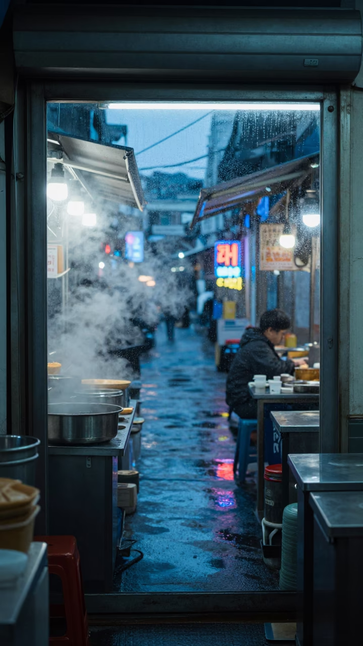 Stall Interior in Seoul in in Seoul, South Korea