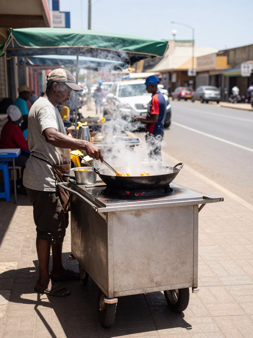 Stall Midday in Durban at Midday Light in in Durban, South Africa